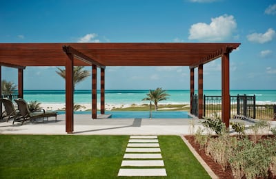 The Majestic Suite private pool at the St Regis Saadiyat, Abu Dhabi. Courtesy St Regis Saadiyat