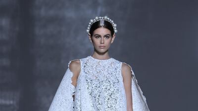 Kaia Gerber walks the runway during the Givenchy spring/summer 2019 show as part of Paris Fashion Week 2019. Getty Images