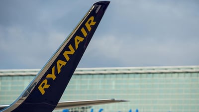 The Irish low-cost airline Ryanair at the airport in Frankfurt am Main. Ryanair said it would base two aircraft at Frankfurt airport, Germany's busiest, sparking outrage among German competitors. Andreas Arnold / AFP