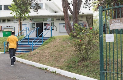 Bourneville-Kellerman sports centre in southern Paris, where young homeless people were moved to. Orysia Murat for The National