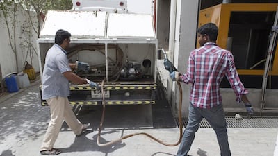 Bond Interiors believes the lower price for diesel – which is used to power its Ajman labour camp – will offset the prices for petrol-driven transport. Antonie Robertson / The National