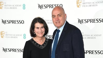 Roger Guyett and guest at the Bafta Nespresso Nominees' Party at Kensington Palace, London on February 9. Getty Images