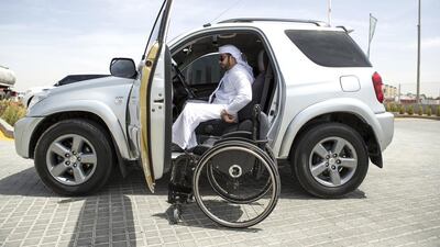 In 2003, Abdullah had a motorbike accident that put him in a wheelchair. Reem Mohammed / The National