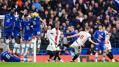 James Ward-Prowse scores from a free-kick. PA