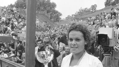 Evonne Goolagong, 19, beat Helen Gourlay to win the French Open in 1971. Allsport