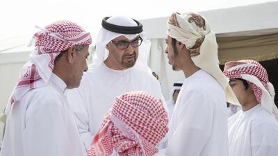 Sheikh Mohammed bin Zayed, Crown Prince of Abu Dhabi and Deputy Supreme Commander of the Armed Forces, offers condolences to family of Ahmed Al Mazrouei who was killed in the terrorist attack on the Kandahar Governor’s headquarters in Afghanistan. Ryan Carter / Crown Prince Court - Abu Dhabi
