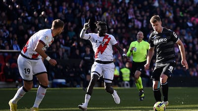 Alexander Sorloth of Real Sociedad in the game against Rayo Vallecano. Getty