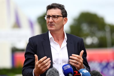 Travis Auld, CEO of the Australian Grand Prix, speaks to the media ahead of this weekend's Australian Grand Prix. Getty Images