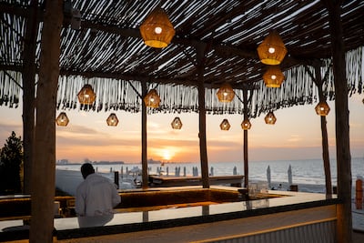 Saadiyat Beach Club's beach bar. Photo: Saadiyat Beach Club