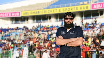 Former Pakistan captain and head coach Misbah ul Haq at Zayed Cricket Stadium in Abu Dhabi. Khushnum Bhandari / The National