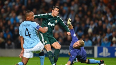 2012-13 51 goals (Real Madrid 50, Portugal 1). Getty Images