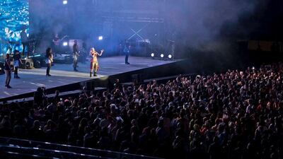 The California-born singer wowed the Dubai crowd at the Dubai World Cup on March 30. Twitter / Dubai World Cup
