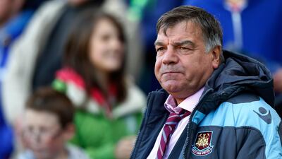 West Ham manager Sam Allardyce watches on as his side are beaten by Wigan. Paul Thomas/Getty Images