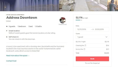 A room at Address Downtown is more than $2,000usd on New Year's Eve. Airbnb