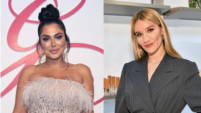From left to right: beauty mogul Huda Kattan and Sofia Tilbury, creative executive at Charlotte Tilbury. Getty Images