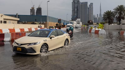 Rain in Dubai caused minor flooding along Sheikh Zayed Road