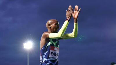 Great Britain's Mo Farah after failing to achieve the qualifying time in the 10,000m in Manchester. PA
