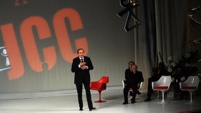 Egyptian actor Ezzat Al Alaili during the opening ceremony of the Carthage Film Festival on October 25, 2008 in Tunis. AFP