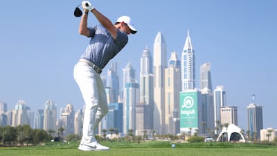 Rory McIlroy tees off at Emirates Golf Club, home of the Hero Dubai Desert Classic. Getty Images