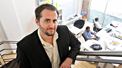 Jacob Lebo, the chief market developer of Laimoon, says most vacancies posted on its website are in sales and marketing. Jeff Topping / The National