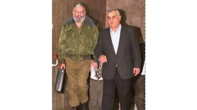 The former deputy head of army intelligence, Brigadier General Yaakov Amidror, left, seen with the Israeli defence minister, Yitzhak Mordechai, right, is the new head of the National Security Council and Benjamin Netanyahu's adviser on defence policy.