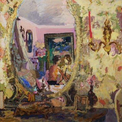 Hisham Sharif's Behind the Mirror, 2025. Photo: Hisham Sharif and Ayyam Gallery