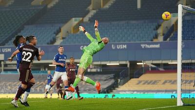 EVERTON RATINGS: Jordan Pickford 7 – The England stopper may have flapped at a few crosses, but in terms of sheer shot stopping, he was superb. Made two point-blank saves from Bamford and Costa which kept Everton in the game. AFP