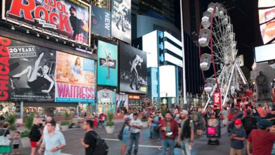 The Times Square Wheel will open in New York City on Wednesday. Photo: TimesSquareWheel.nyc
