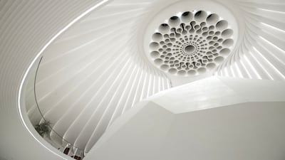 The flowing contours of the UAE pavilion. Victor Besa / The National