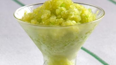 Granita is popular in Italy, where you can buy various flavours at beachside kiosks. You can also make your own, as with this apple and kiwi version.