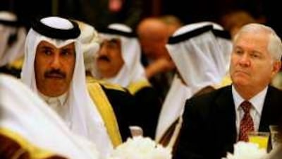 The US defence secretary, Robert Gates, left, attends the Manama Dialogue in December 2007. An IISS official said the growing influence of China in the region could have an effect on relations with the United States.