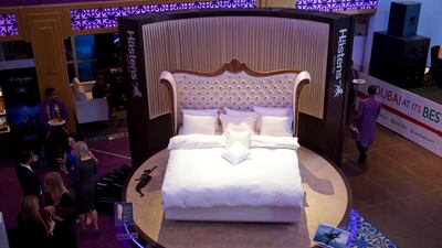 The world's most luxurious bed made by the Swedish company Hastens will set you back by Dh390,000. The mattress is made of horse hair that has been treated for 3 years. Razan Alzayani / The National