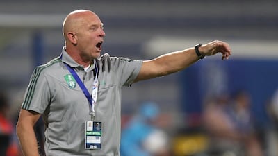 Karel Jarolim was fired after Al Wahda’s 3-2 loss to Al Shaab in the League Cup on Thursday. Marwan Naamani / AFP
