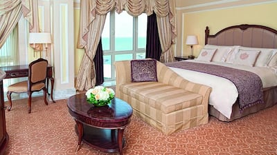 A sea-view deluxe room at The Regency in Kuwait. Courtesy of The Regency