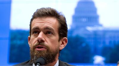 Twitter CEO Jack Dorsey testifies before the House of Representatives committee. AP, File