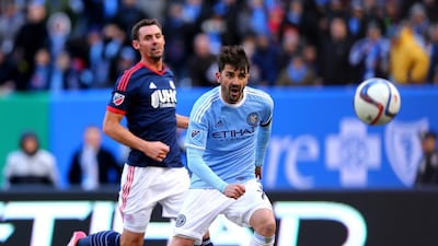 Football is one of the fastest-growing sports in the US, attracting players such as David Villa, above, who plays for New York City FC. AFP