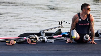 British rower Gregg Stevenson during day three of the Paris Paralympic Games at Vaires-Sur-Marne Nautical Stadium. Getty Images