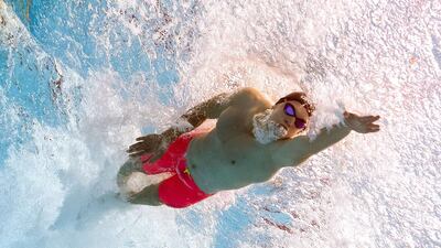 Turkmenistan’s Valentin Gorshkov competes in the preliminary heats of the men’s 50m freestyle swimming event at the 2015 World Championships in Kazan on August 7, 2015. Francois Xavier Marit / AFP