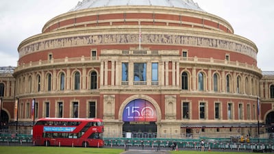 The Royal Albert Hall is seen in London on July 15, 2021