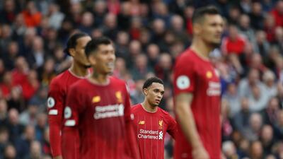 Liverpool's Trent Alexander-Arnold looks on. Reuters