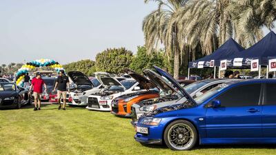 As well as its four-wheeled attractions, Street Meet featured music, food and a host of car-accessory companies. Leslie Pableo for The National