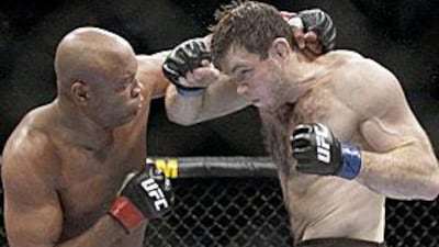 UFC middleweight champion Anderson Silva, left, is expected to fight in Abu Dhabi.