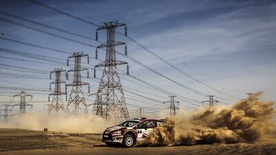Qatar's Nasser Saleh Al Attiyah left his competition eating his dust in winning the Kuwait Rally. Courtesy Kuwait Rally