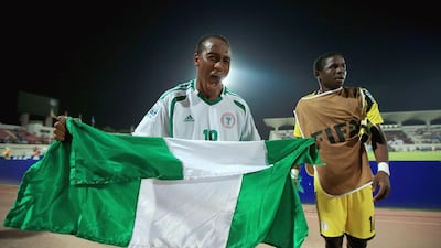 Zaharaddeen Bello and Nigeria are flying high going into their Fifa Under 17 World Cup semi-final against Sweden. Richard Heathcote / Getty Images