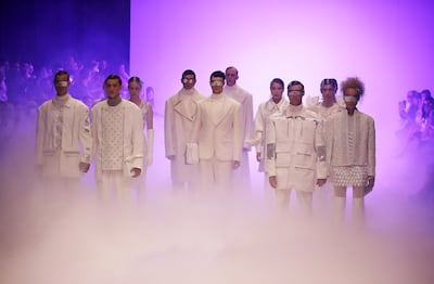 The new collection featured oversized coats and jackets for men. Pawan Singh / The National