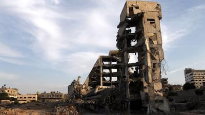 The building’s resilience amid the Palestinian territory's turbulence inspires some as a symbol of their own steadfastness against Israeli aggression. Anne Paq / The National