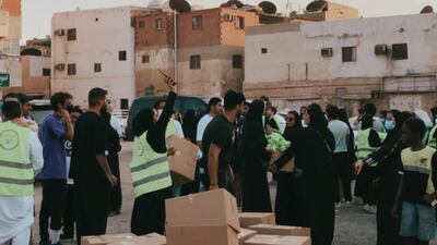 Khutwat Khair is one volunteer group in Riyadh that distributes food to people in need.