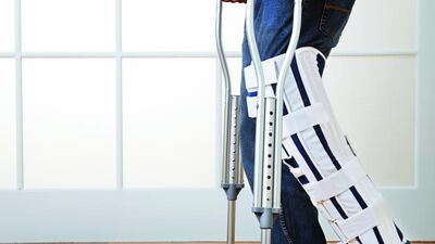 When injured follow the universal RICE method: rest; ice; compression and elevation. Sean Justice / Corbis