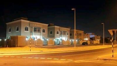 New villas stretch along wide open roads in Khalifa City B, A. New villas should be registered with the municipality's Tawtheeq.