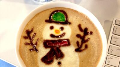 One of of Jerrel Cruz’s coffee art. Evelyn Lau / The National